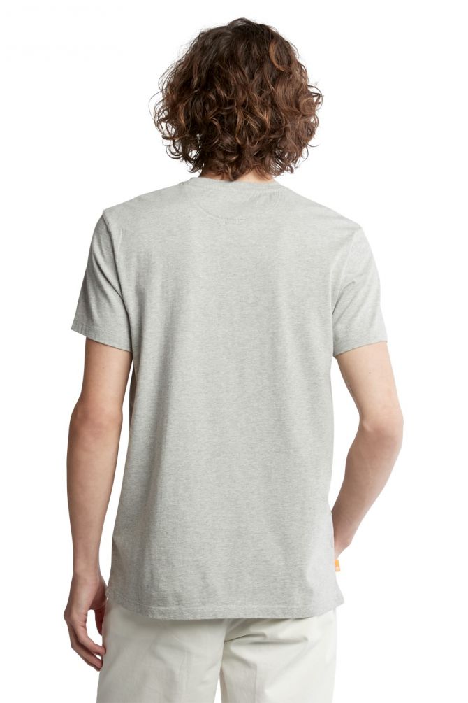 טי שירט ג’רסי מפתח עגול עם רקמת לוגו