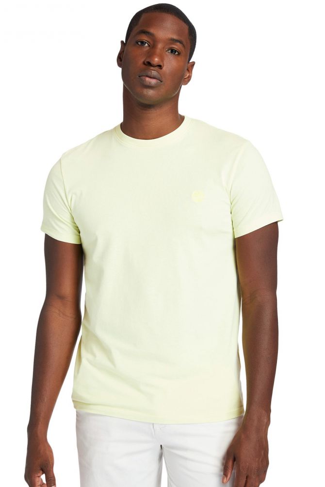 טי שירט ג’רסי מפתח עגול עם רקמת לוגו