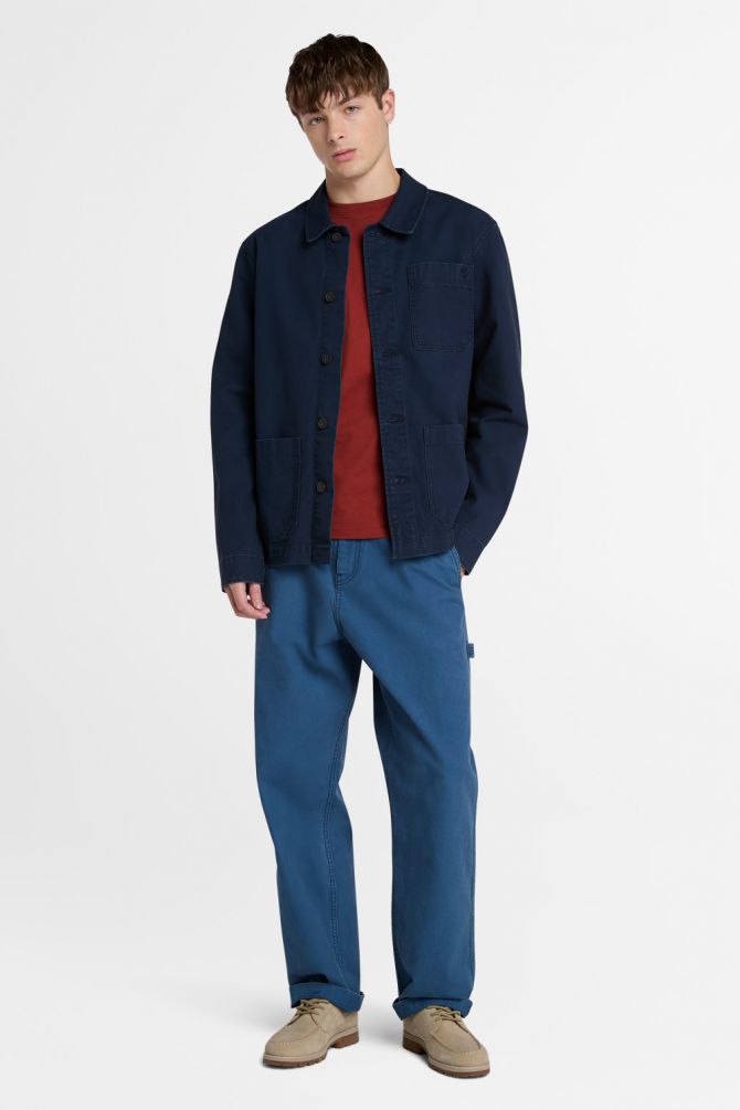 טי שירט ג’רסי מפתח עגול עם רקמת לוגו