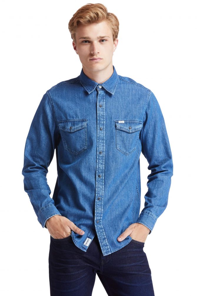 חולצת ג’ינס עם רכיסת תיקתקים