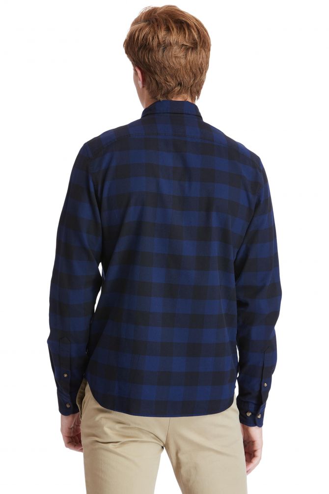 חולצה מכופתרת בהדפס משבצות גזרת SLIM