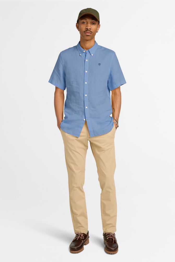 חולצה מכופתרת לגבר MILL RIVER שרוולי קצר