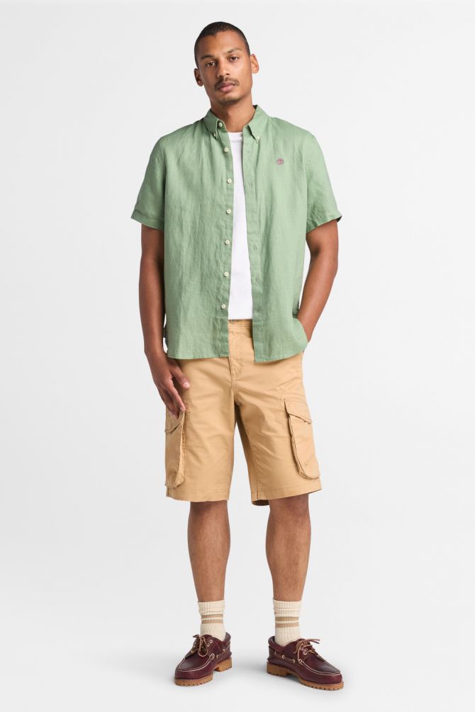 חולצה מכופתרת לגבר MILL RIVER שרוולי קצר