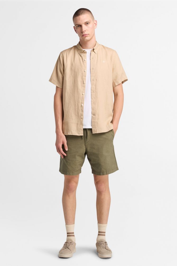 חולצה מכופתרת לגבר MILL RIVER שרוולי קצר