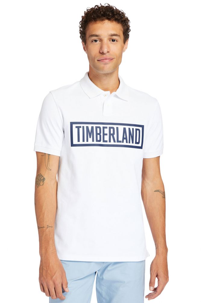 חולצת פולו עם כיתוב טימברלנד