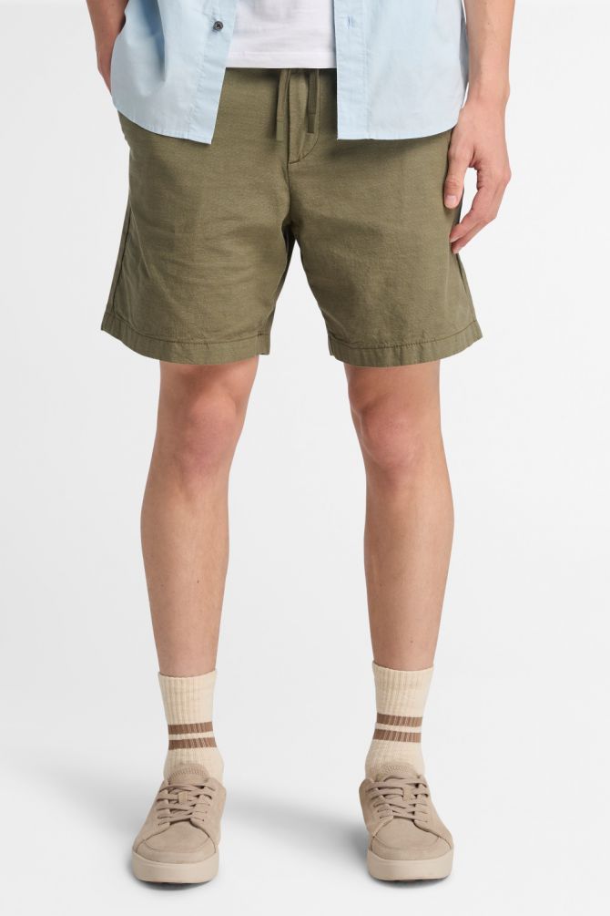 מכנסי ברמודה Timberland עם שרוך במותן לגברים