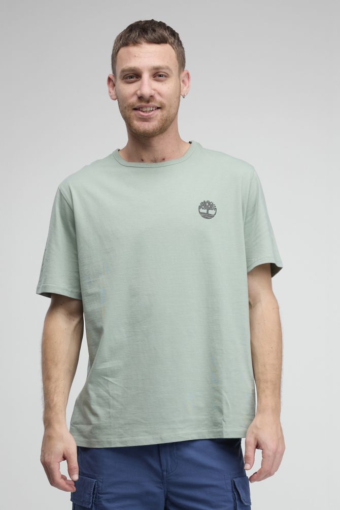 טי שירט Timberland עם הדפס דו צדדי לגברים