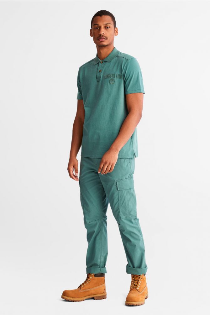 חולצת פולו לגבר עם רקמת לוגו TIMBERLAND