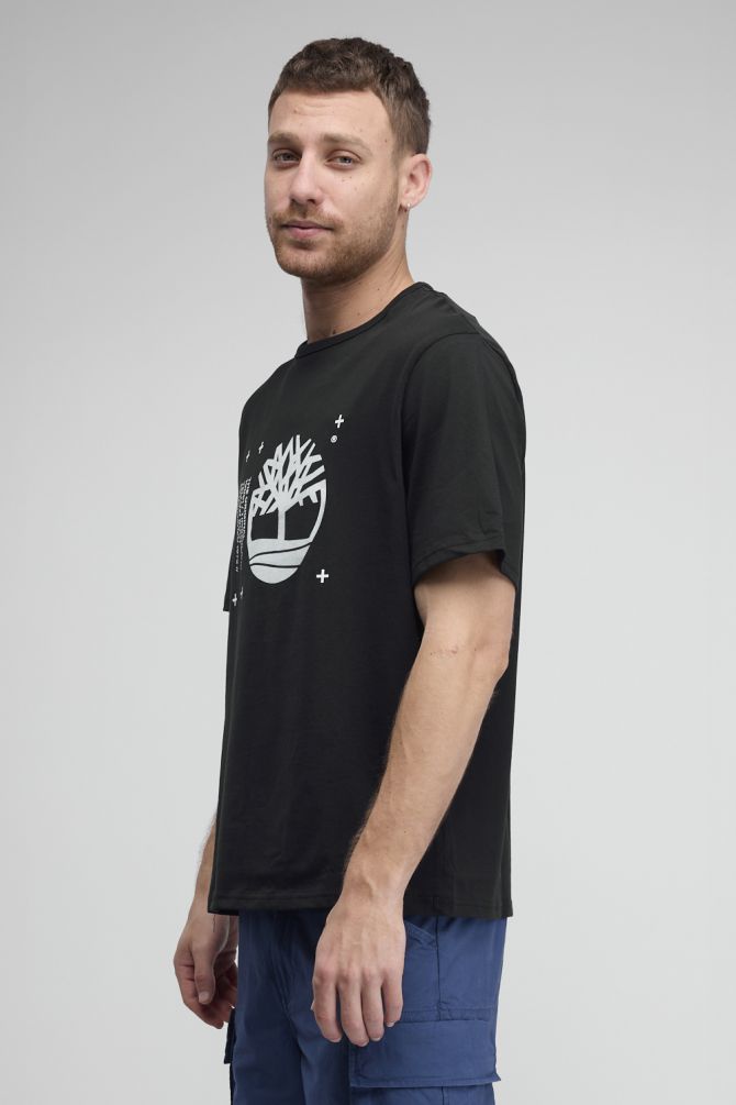 טי שירט Timberland עם הדפס לוגו גדול לגברים