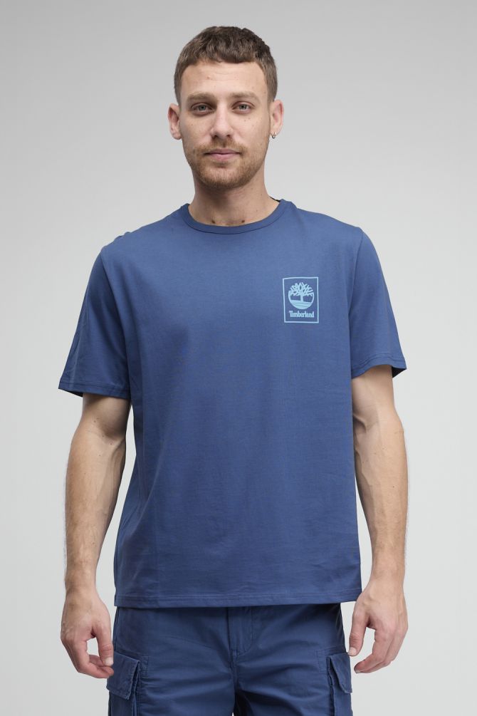 טי שירט Timberland עם הדפס דו צדדי לגברים