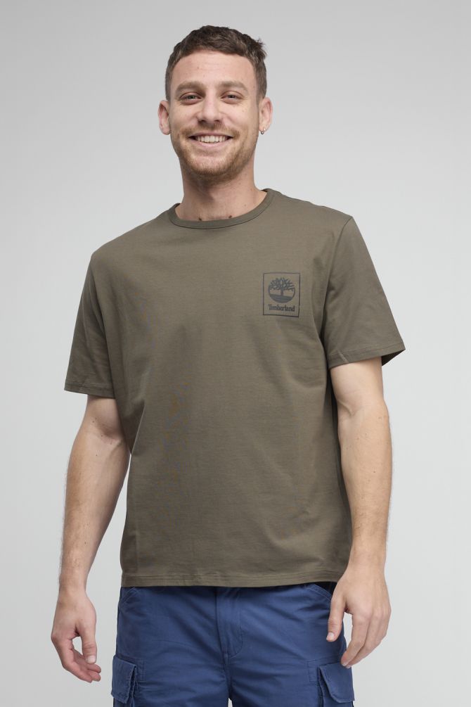 טי שירט Timberland עם הדפס דו צדדי לגברים