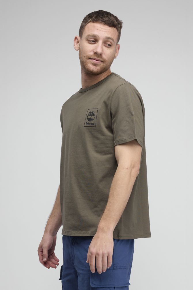 טי שירט Timberland עם הדפס דו צדדי לגברים