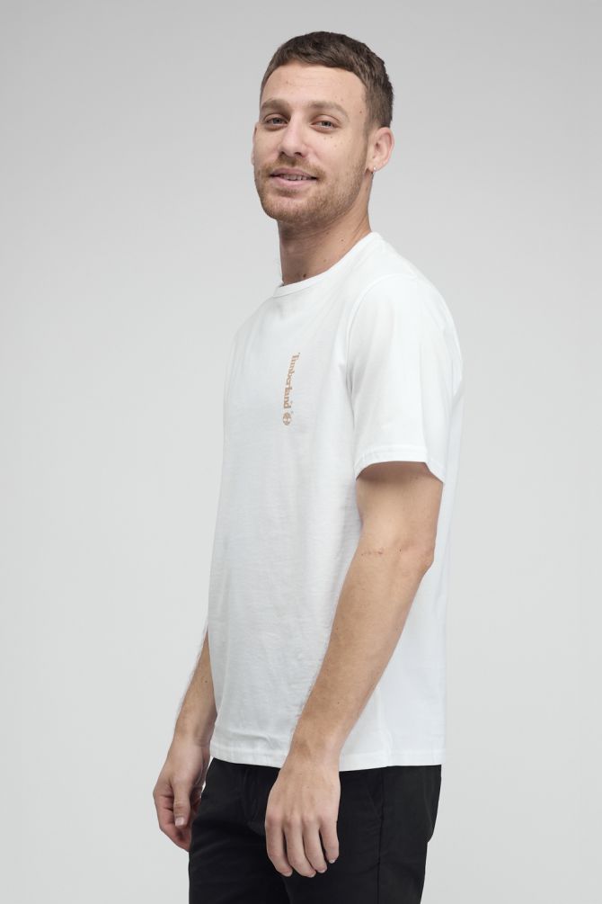 טי שירט Timberland עם הדפס לוגו אנכי לגברים