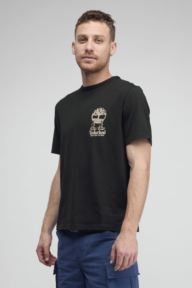 טי שירט Timberland עם הדפס קטן לגברים