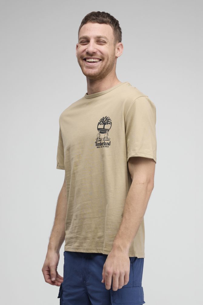 טי שירט Timberland עם הדפס קטן לגברים