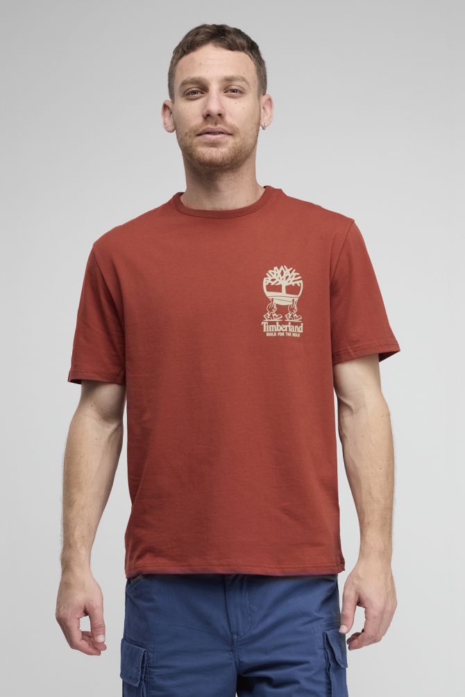 טי שירט Timberland עם הדפס קטן לגברים
