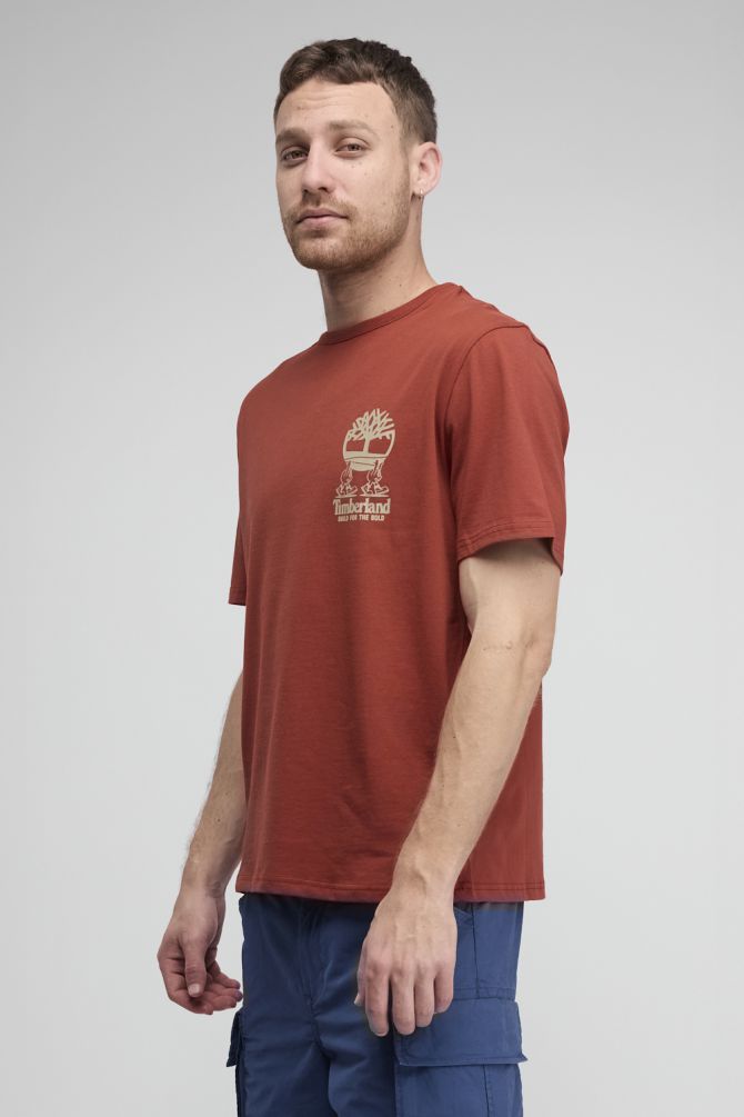 טי שירט Timberland עם הדפס קטן לגברים