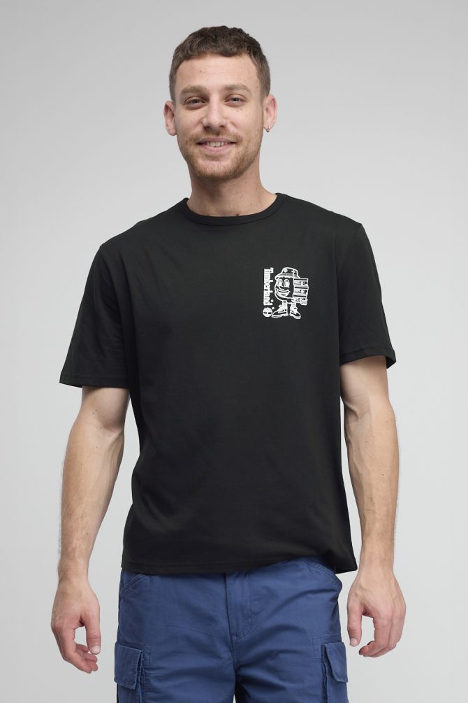 טי שירט Timberland עם הדפס דו צדדי לגברים