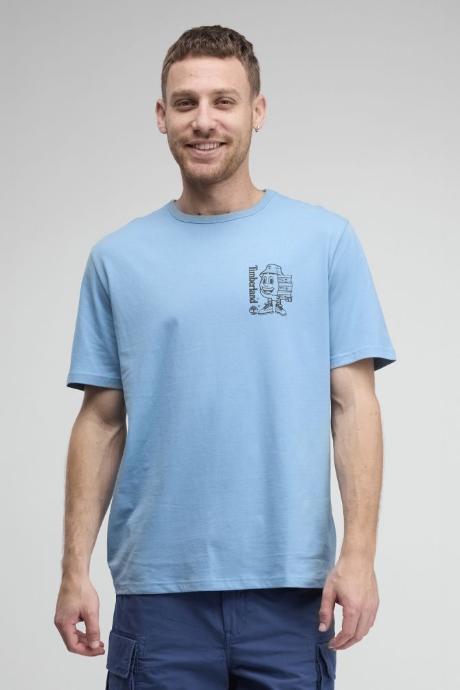 טי שירט Timberland עם הדפס דו צדדי לגברים