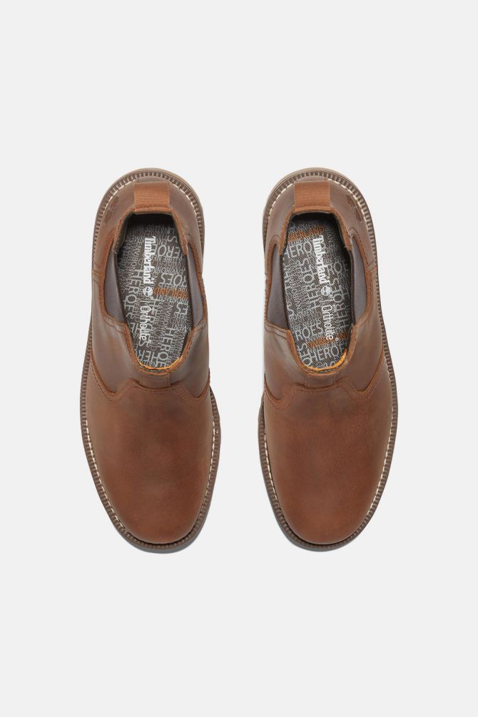 מגפי עור נמוכים LARCHMONT CHELSEA לגבר - צבע חום