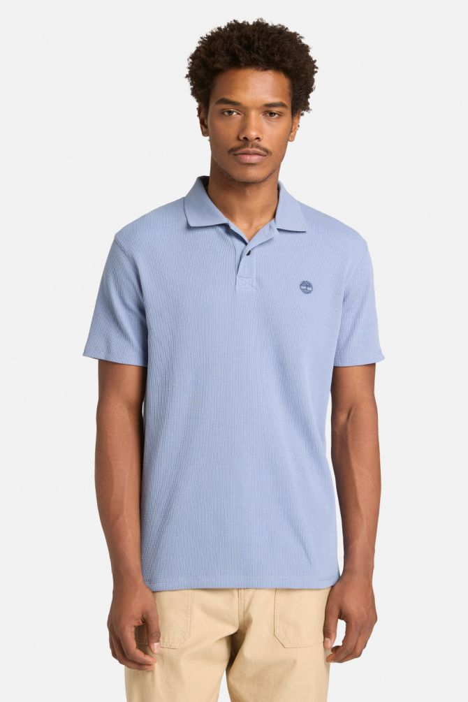 חולצת פולו קצרה לגברים REGULAR FIT WAFFLE