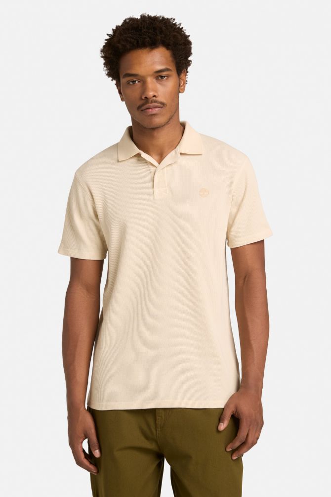 חולצת פולו קצרה לגברים REGULAR FIT WAFFLE