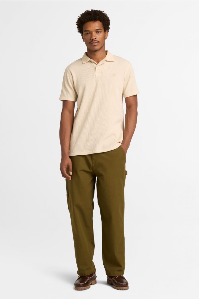 חולצת פולו קצרה לגברים REGULAR FIT WAFFLE