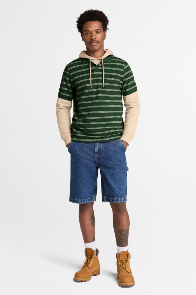 חולצת פולו לגברים Millers River 4 Rows Stripes