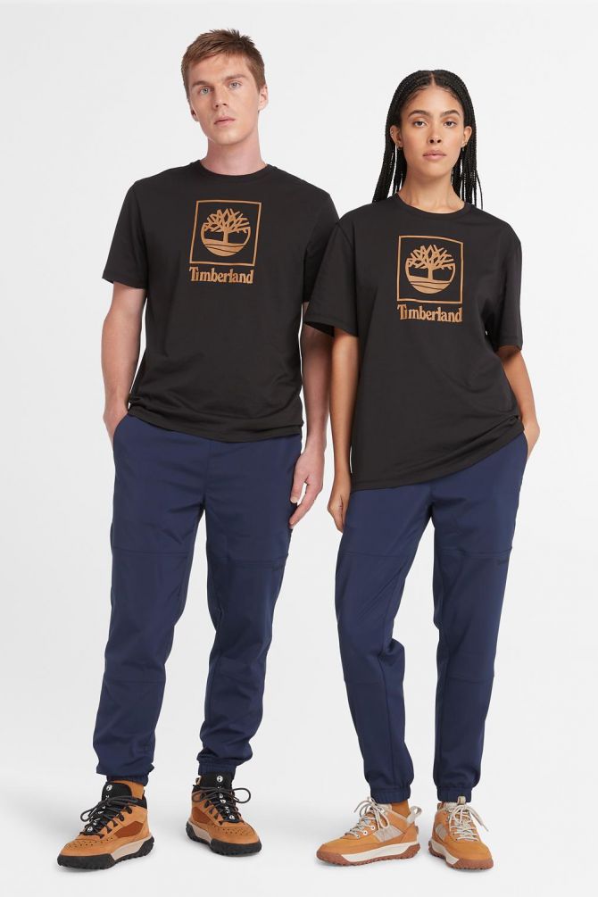 טי שירט Logo Stack עם הדפס יוניסקס