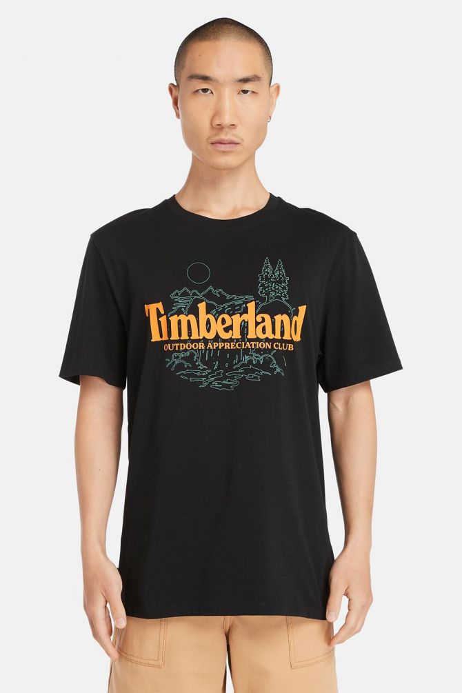 טי שירט עם הדפס Timberland לגברים