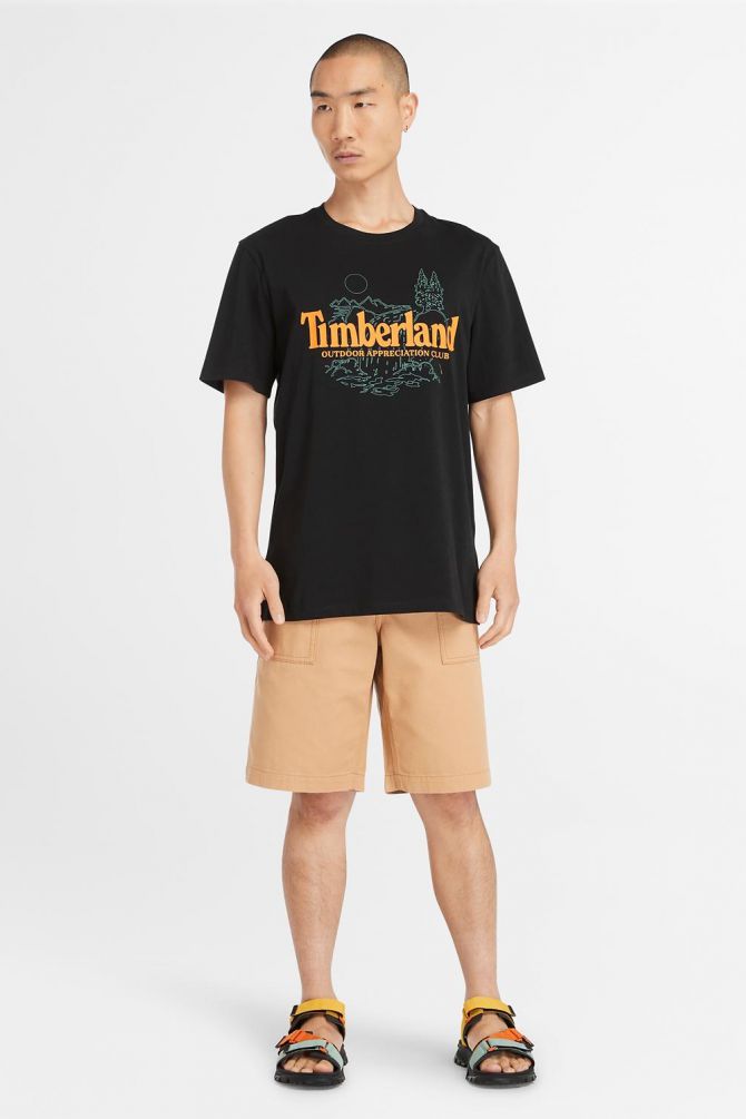 טי שירט עם הדפס Timberland לגברים