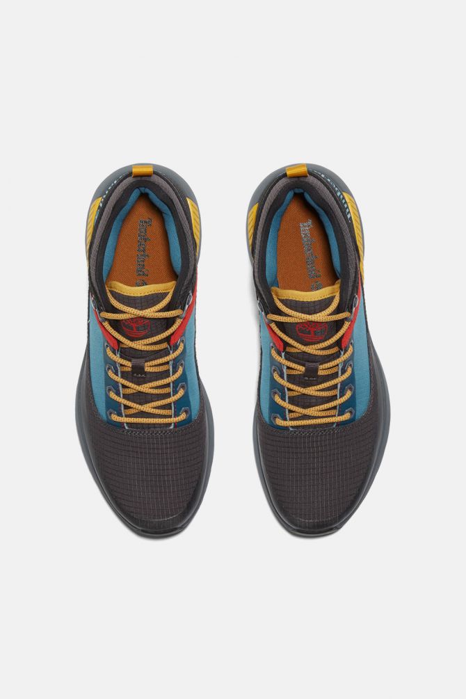 נעליים Field Trekker Mid Fabric לגברים - שחור ותכלת