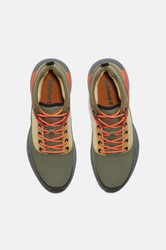 נעליים Field Trekker Mid Fabric לגברים - כתום ירוק