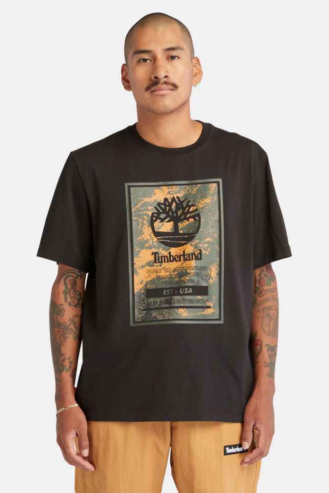 טי שירט לגבר עם הדפס לוגו Timberland לגברים