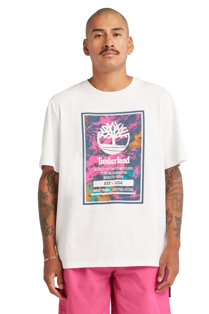 טי שירט לגבר עם הדפס לוגו Timberland לגברים