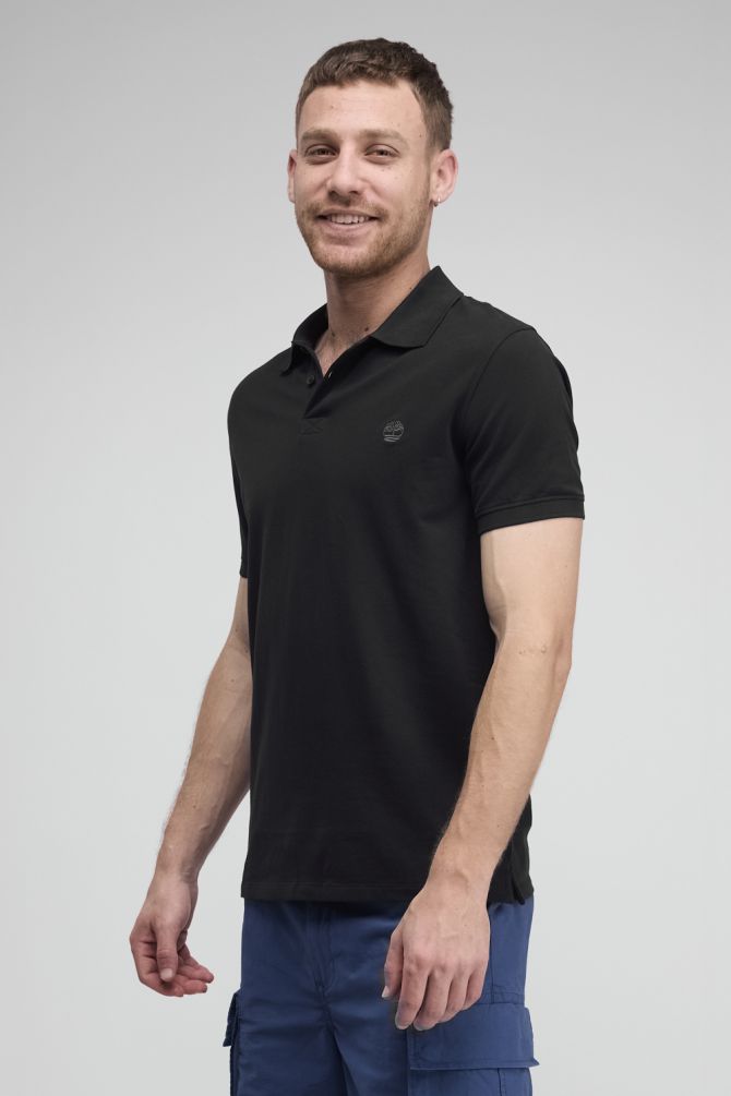 חולצת פולו עם לוגו רקום לגברים