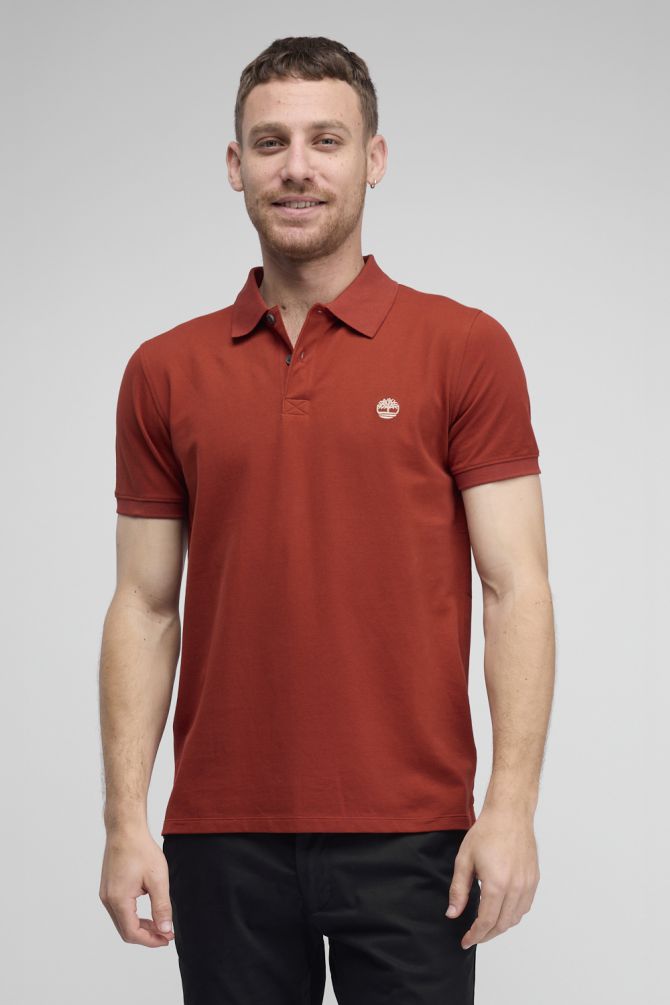 חולצת פולו עם לוגו רקום לגברים