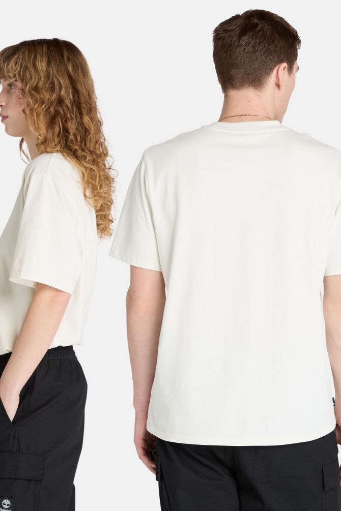 טי שירט יוניסקס עם שרוולים קצרים והדפס Timberland