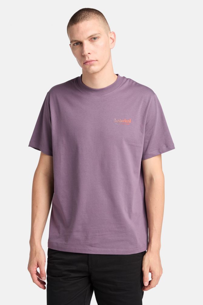 טי שירט עם שרוולים קצרים והדפס דו צדדי Timberland לגברים