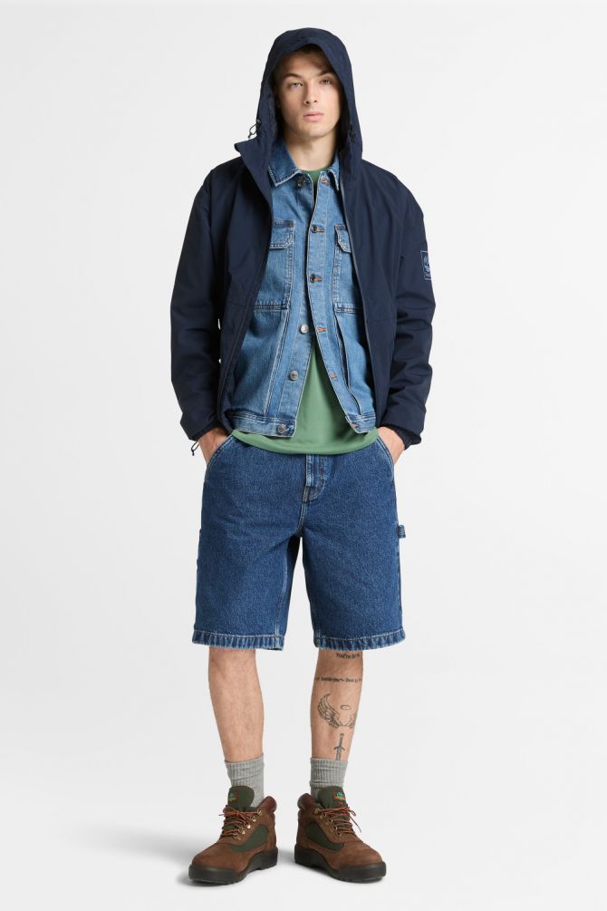 טי שירט עם שרוולים קצרים והדפס לוגו Timberland לגברים