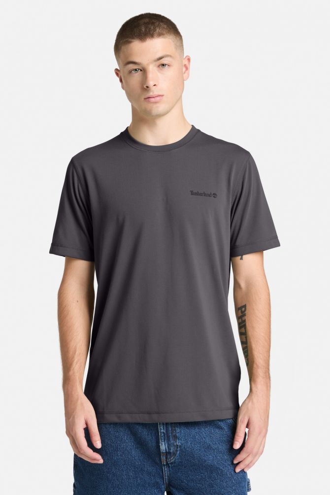 טי שירט עם שרוולים קצרים והדפס לוגו Timberland לגברים