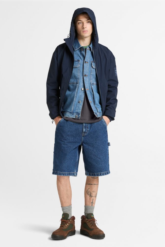 טי שירט עם שרוולים קצרים והדפס לוגו Timberland לגברים