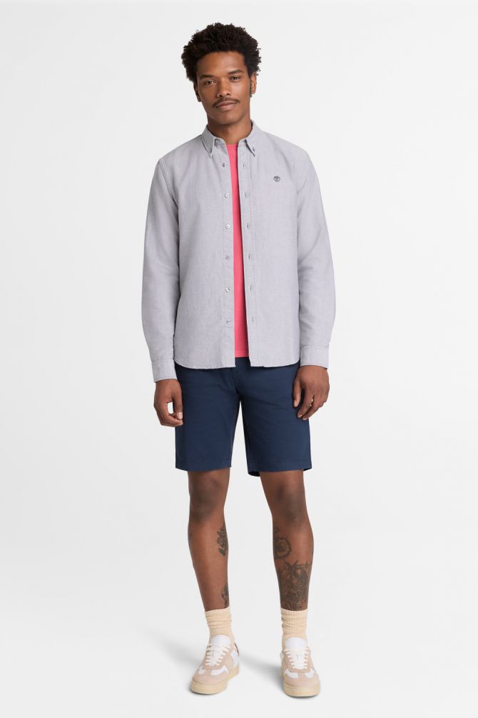 חולצת אוקספורד עם שרוולים ארוכים לגברים