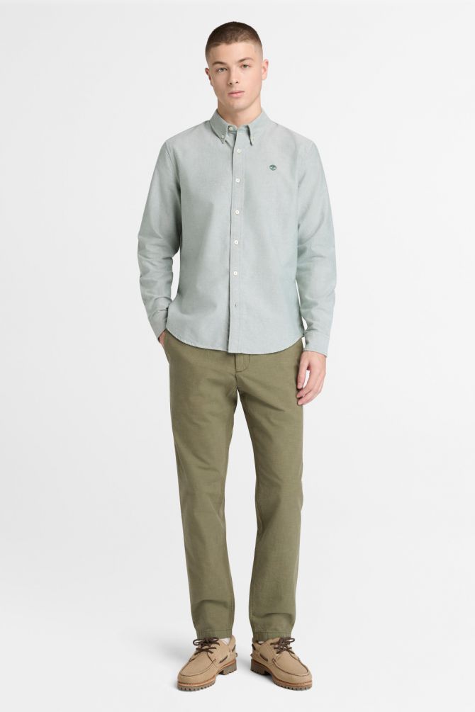 חולצת אוקספורד עם שרוולים ארוכים לגברים