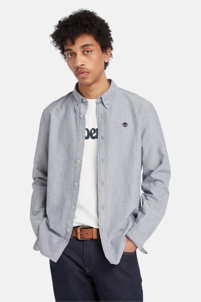 חולצת אוקספורד עם שרוולים ארוכים לגברים