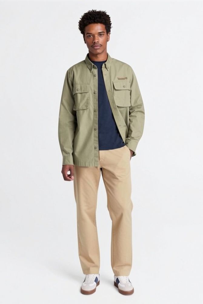 מכנסי צ’ינו ארוכים לגברים Claremont Poplin Chino
