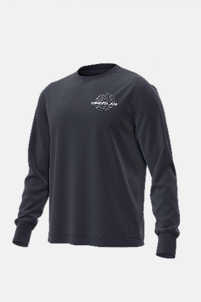 טי שירט שרוול ארוך Timberland עם הדפס אחורי לגברים