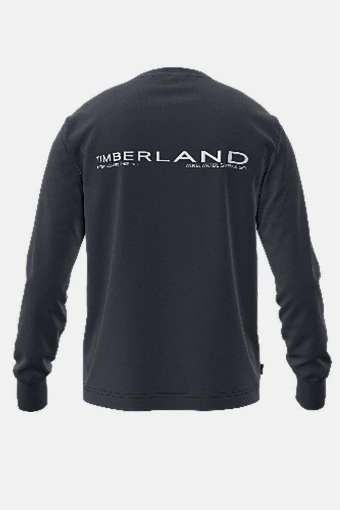 טי שירט שרוול ארוך Timberland עם הדפס אחורי לגברים