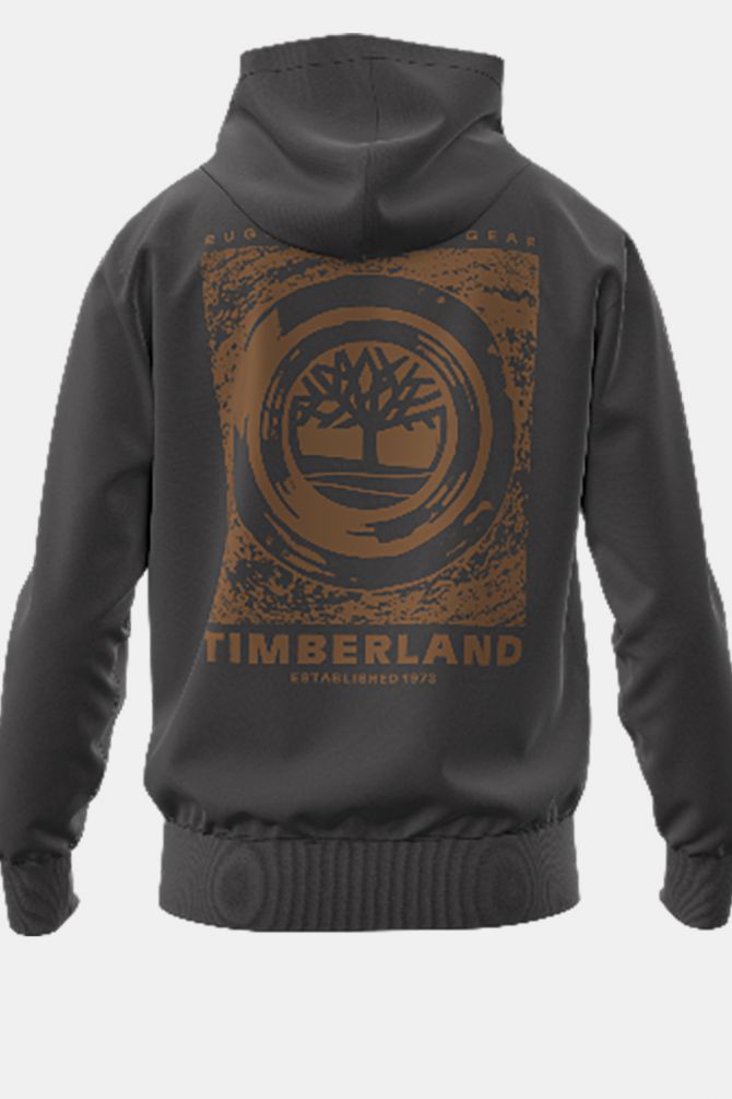 סווטשירט עם קפוצ’ון והדפס לוגו המותג Timberland בגב לגברים