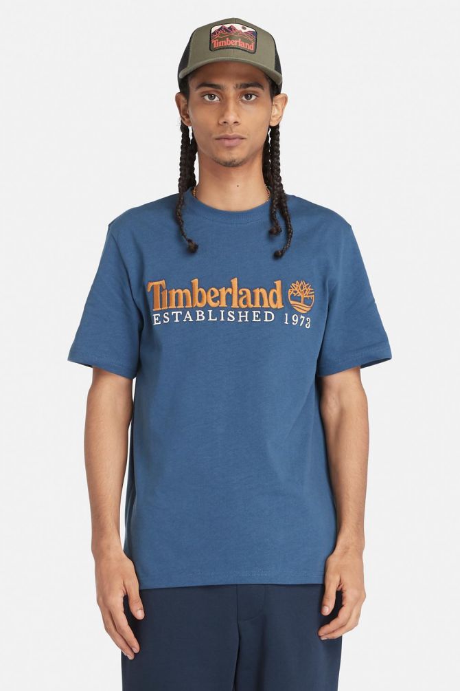 טי-שירט עם רקמת לוגו Timberland לגברים